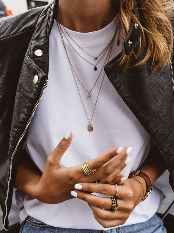 Vintage Pleated Zipper Leather Jacket-1