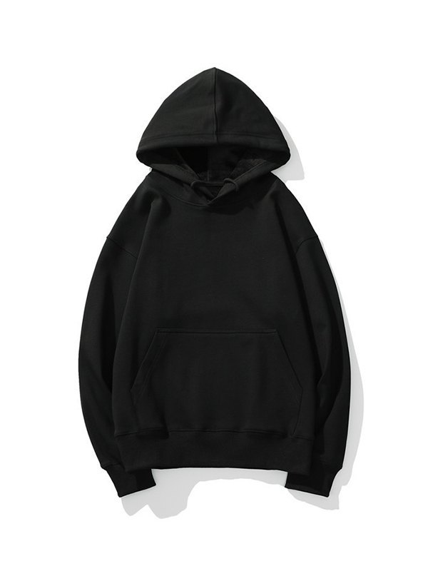 Men's Solid Color Pullover Hoodie-1