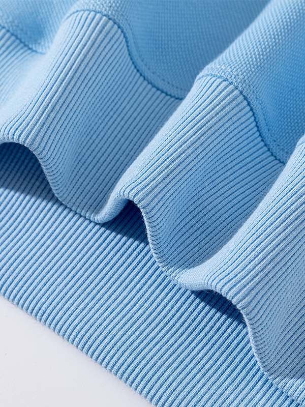 Men’s Solid Color Pure Cotton Crew Neck Sweatshirt-4