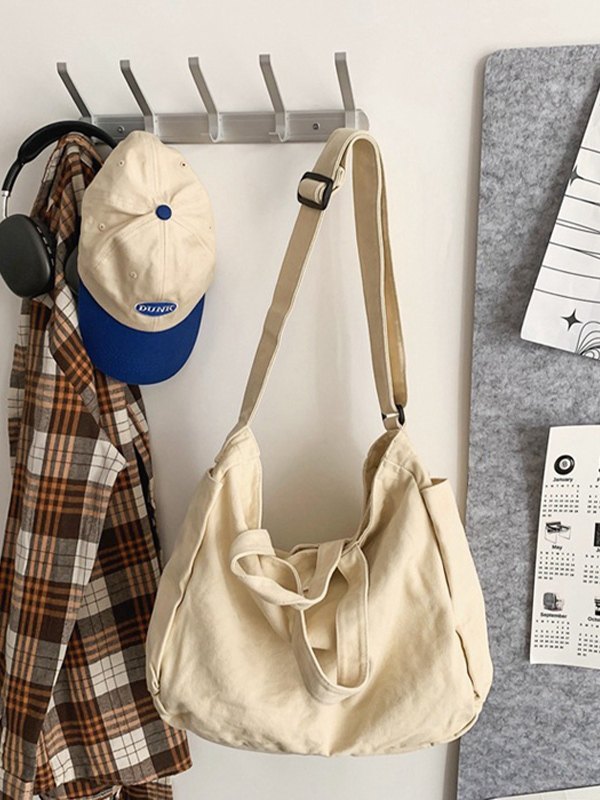 Vintage Wash Large Canvas Tote Bag-4