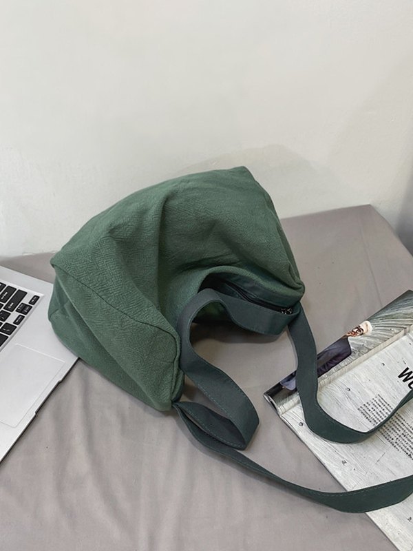 Solid Color Large Crossbody Bag-3