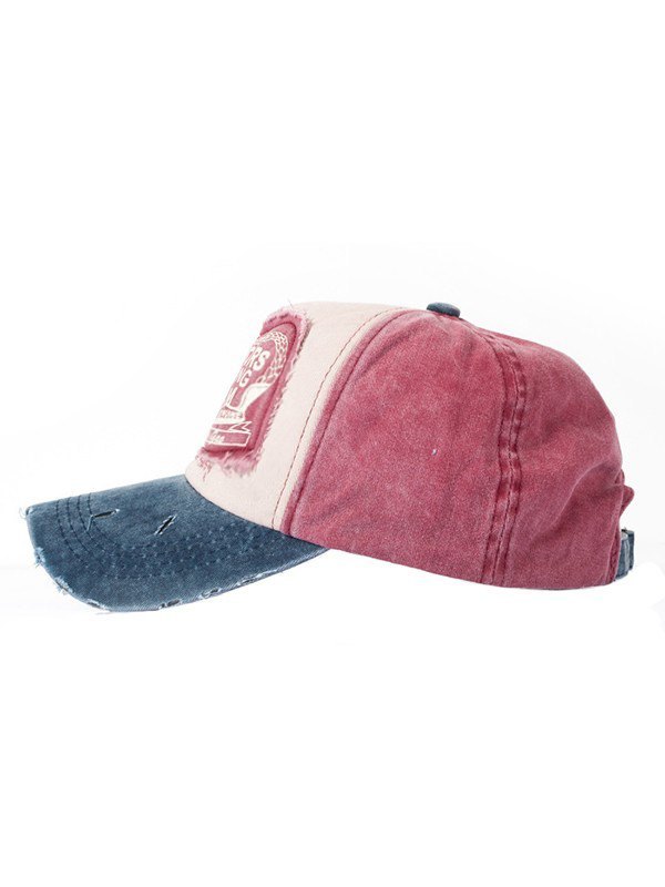Vintage Patchwork Distressed Baseball Cap-3